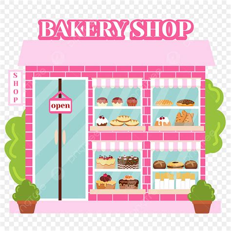 Bakery Pink Vector Design Images, Pink Cute Bakery Clipart, Pink ...