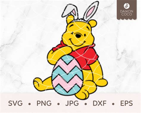 Winnie the Pooh Easter Egg Winnie Pooh Bunny SVG Svg Png Jpg - Etsy UK