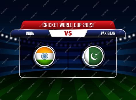 Premium Vector | India vs pakistan cricket world cup 2023