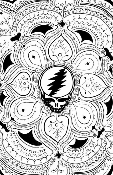 Grateful Dead Printable Coloring Pages - KaiilFriedman