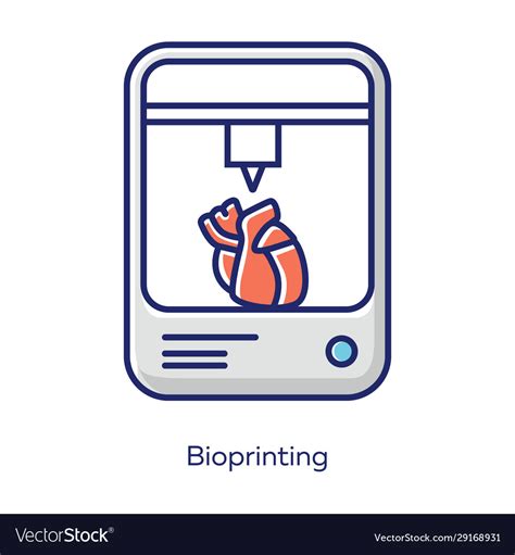 Bioprinting white color icon artificial heart 3d Vector Image