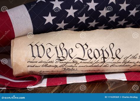 Preamble To the United States Constitution Editorial Stock Image - Image of blue, patriotic ...