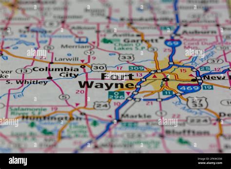 Map of fort wayne indiana hi-res stock photography and images - Alamy