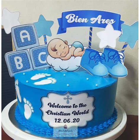 Christening / baptismal CUSTOM cake topper for boy & girl | Shopee Philippines