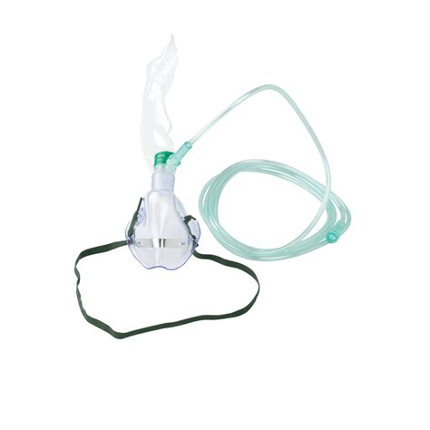 Standard Oxygen Mask – High-Concentration w/ 7 ft (2.1 m) Tubing with Standard Connector and ...