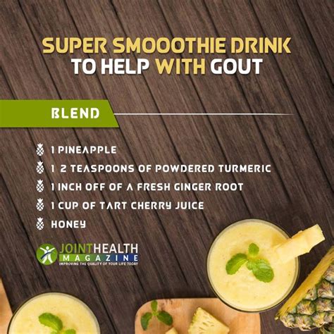 Gouty Arthritis: Know the Symptoms and Treatments | Gout diet, Gout diet recipes, Gout smoothie