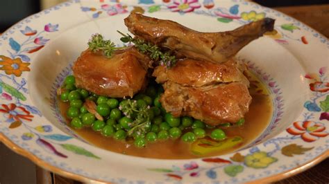 Braised Rabbit, Cider and Peas - Recipe.tv