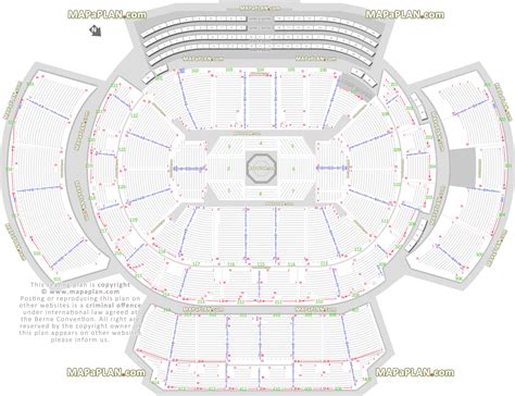 Atlanta Philips Arena - UFC MMA fights fully seated setup chart viewer - Printable bowl seat ...