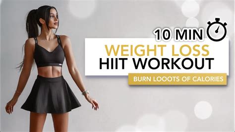 10 MIN WEIGHT LOSS HIIT WORKOUT | Full Body Fat Burn Cardio | Eylem ...