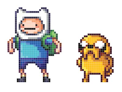 Adventure Time Pixel Art Recreation | Pixel art, Pixel art design, Pixel art characters