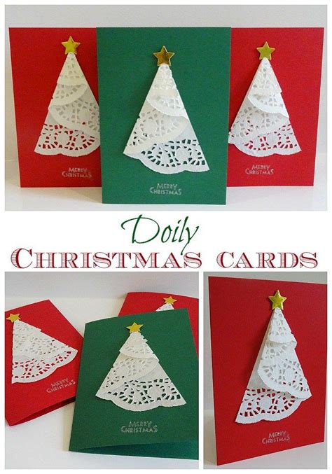 Doily Christmas cards - Very simple to make! | DIY &. Crafts | Pinterest | Christmas cards ...