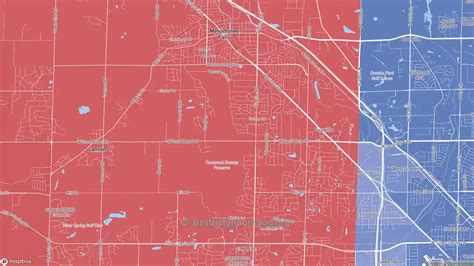 Menomonee Falls, WI Political Map – Democrat & Republican Areas in ...