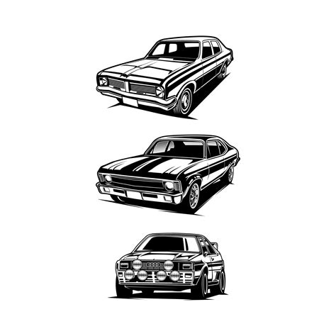 muscle car silhouette 4714356 Vector Art at Vecteezy