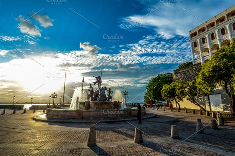 Paseo de la Princesa Fountain | Nature Stock Photos ~ Creative Market