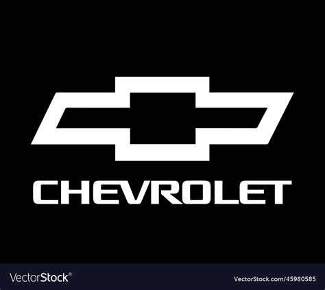 Chevrolet brand logo car symbol with name white Vector Image