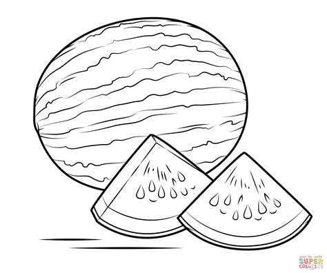 Watermelon coloring page | Free Printable Coloring Pages