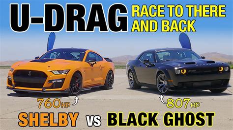 Mustang Shelby GT500 Vs Dodge Challenger Black Ghost U-Drag Race Shows ...