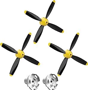 Amazon.com: LEAMBE 3 Sets of 4-Blade Propeller Spare RC Plane ...