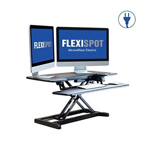 FlexiSpot EM7MB 36" Electric Sit-Stand Desk Riser - Black 856111007731 ...