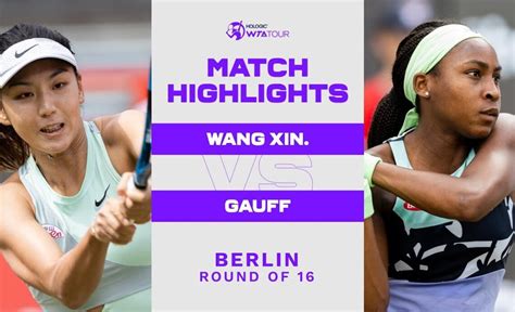 Xinyu Wang vs. Coco Gauff | 2022 Berlin Round of 16 | WTA Match Highlights - VCP Tennis