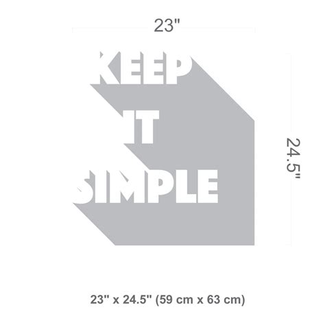 Keep it simple motivational quote - Wall Decals | Wall Graphics Toronto