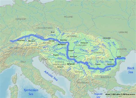 World Map Of Danube River - United States Map