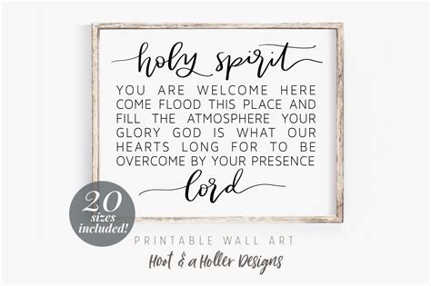 Holy Spirit You Are Welcome Here Printable Wall Art Wall - Etsy