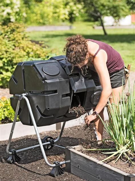 Rolling Composter - Dual Batch Compost Tumbler with Wheels