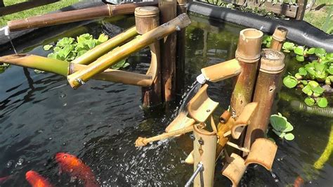 Bird scarer Shishi Odoshi Fountain made of bamboo using my panasonicHDC ...