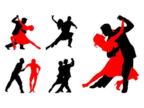 Dancing Couples Silhouettes Vector Art & Graphics | freevector.com