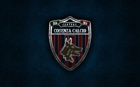 Download wallpapers Cosenza Calcio, Italian football club, blue metal ...