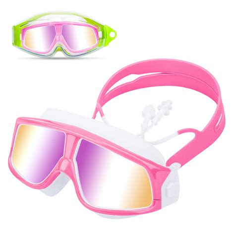 Fanhong Swim Goggles for Kids, Anti Fog Swim Mask, Swim Goggles with ...