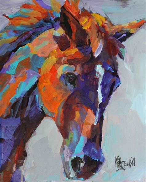 Colorful Horse Print of Original Acrylic Painting – 11×14 – Acrylic art ...