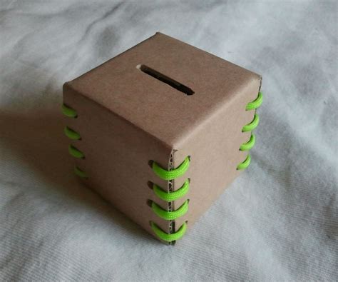 Cardboard Coin Bank | Piggy bank diy, Cardboard crafts, Coin bank