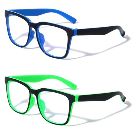 2 Pairs Kids Blue Light Blocking Glasses, Anti Eyestrain, UV Protection, Gaming TV Phone Glasses ...