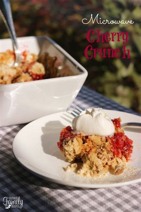 Microwave Cherry Crunch - | Easy microwave recipes, Warm desserts, Microwave dessert