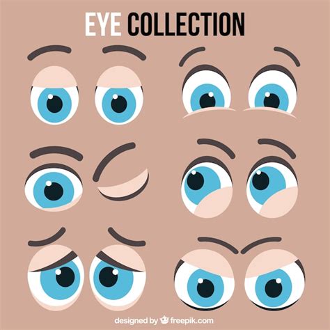 Set de ojos expresivos | Vector Gratis