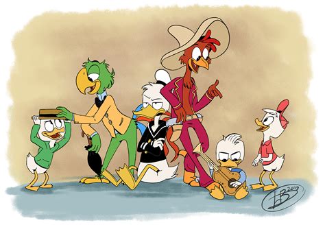 Ducktales 2017 style drawing of Huey, Dewey, & Louie meeting Jose and ...