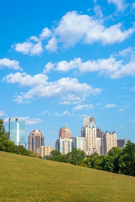 Midtown Atlanta Skyline from the Park Stock Image - Image of atlanta ...