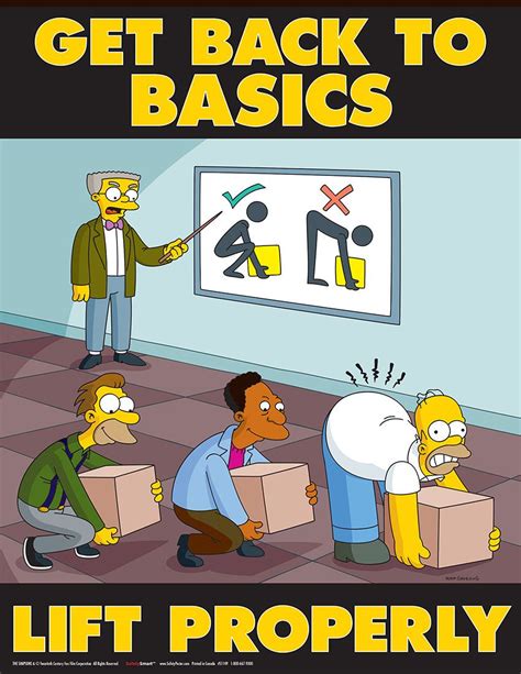 My collect of Simpson's Safety Posters. | Safety posters, Workplace ...