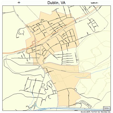 Dublin Virginia Street Map 5123648