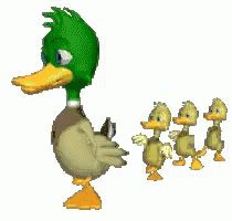 Walking Ducks In Line Follow Mother Pixel Art GIF | GIFDB.com