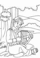 Playing Harp 3 sketch template