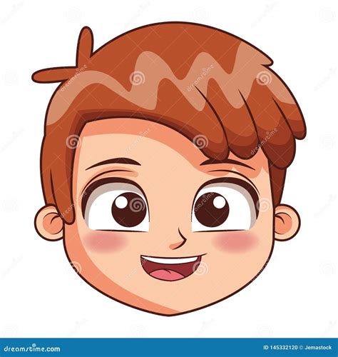 Boy face cartoon stock vector. Illustration of friendship - 145332120