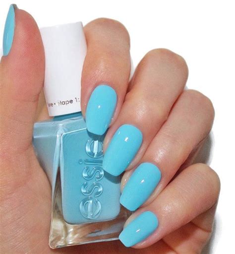 essie on Twitter | Blue gel nails, Gel manicure designs, Blue nails