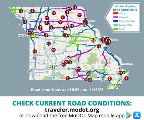 MoDOT on Twitter: "Though road conditions are slowly improving ...