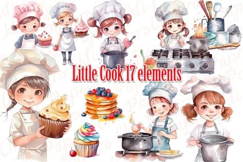 Cute little chef,Girl Chef clipart,Cooking clipart,Chef PNG