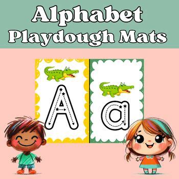 Alphabet Playdough Mats, PreK Build & Trace Letters Play Dough Mats