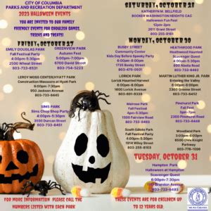 City of Columbia Parks and Recreation - 2023 Halloween Events - City of ...