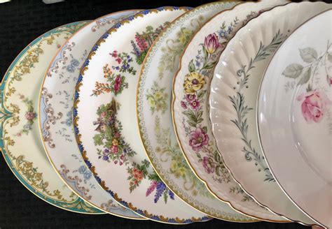 Kitchen & Dining Plates 2116 Mismatched Vintage China Salad Plates etna ...